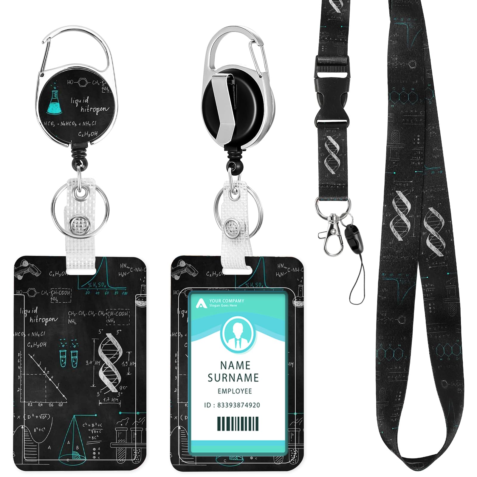 uniclife porte badge coulissant floral